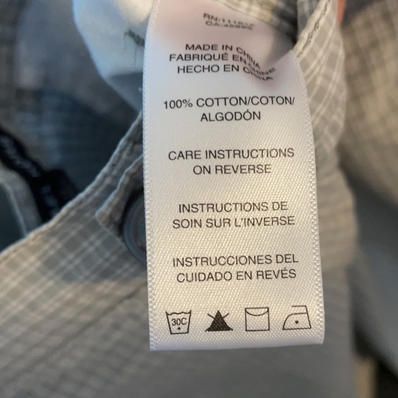 Michael Kors Mens Shorts, Cotton, Grey & White Micro Plaid, Waist 33 - Picture 9 of 9